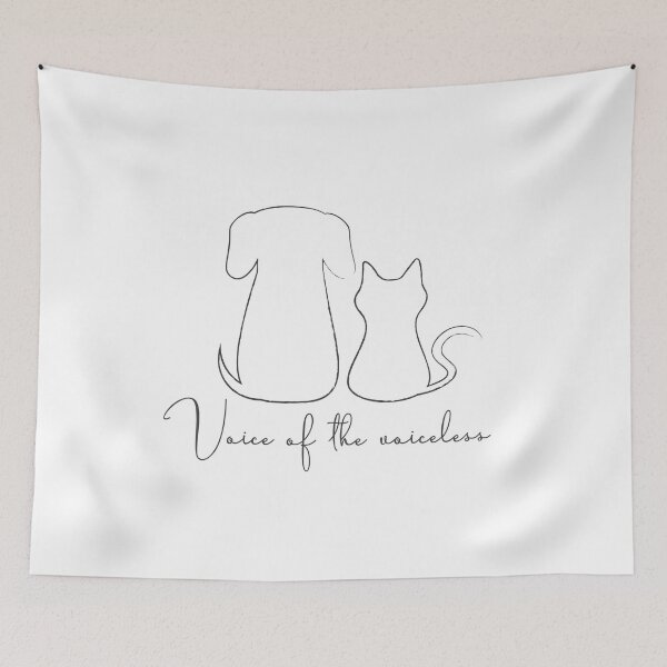 Item preview, Voice of the Voiceless - Grey Outline (Cat & Dog) designed and sold by theseoddletters.