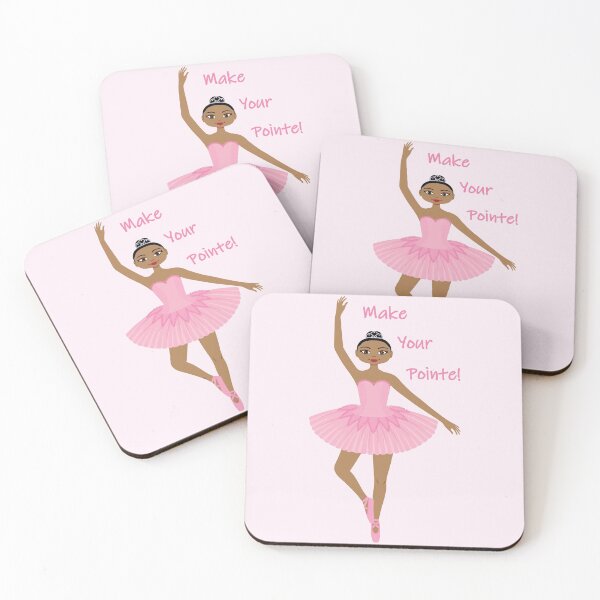 Item preview, Make Your Pointe!  Pretty Black Ballerina in Pink designed and sold by tandaleah.