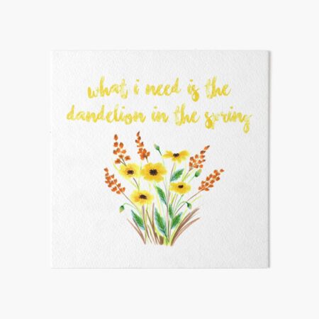 dandelion in the spring Art Board Print