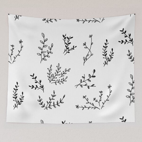 Item preview, Flowers pattern black and white designed and sold by Nezumi98.