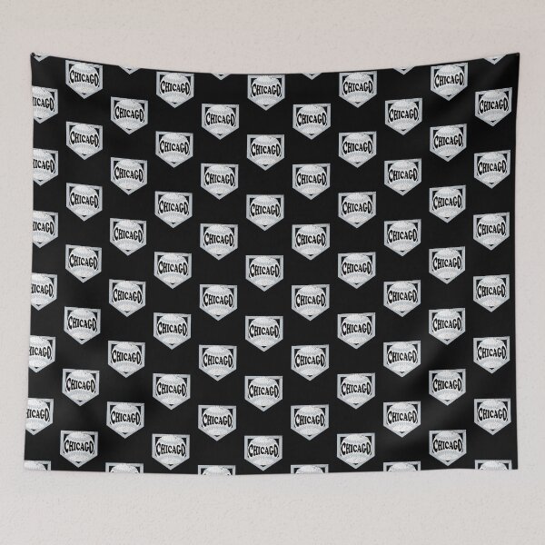 Item preview, Chicago Baseball and Diamond - Black and Gray designed and sold by MulletHappens.