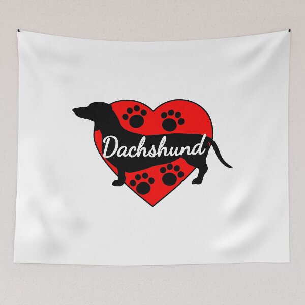 Item preview, Dachshund Love Dog Paws And Red Hearts designed and sold by Almdrs.