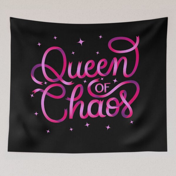 Item preview, Queen of Chaos. Super cool hand lettering for girls designed and sold by Sandra Brezina.