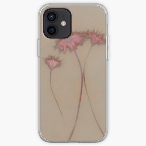 Lumen Print - Dandelions in pink and brown iPhone Soft Case