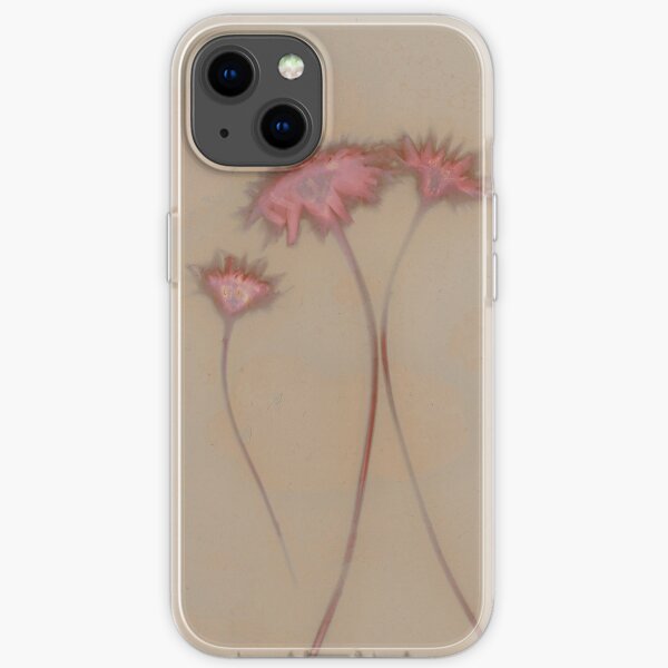 Lumen Print - Dandelions in pink and brown iPhone Soft Case