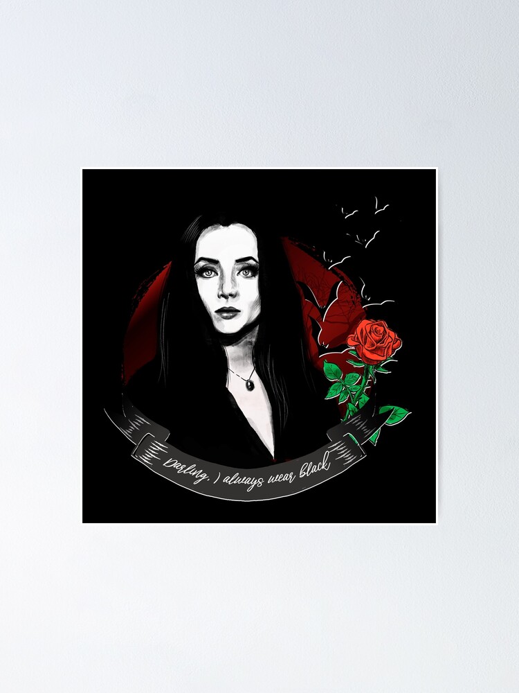 Goth Queens Morticia Addams Poster By Otracreativa Redbubble