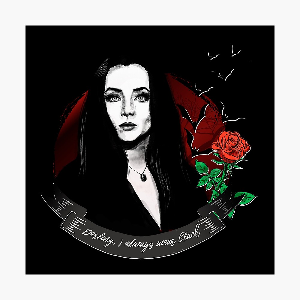 Goth Queens Morticia Addams Poster By Otracreativa Redbubble