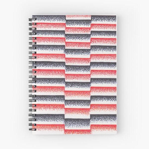 Item preview, Black and red abstract art repeating pattern, ponitllism painting designed and sold by MitoP.