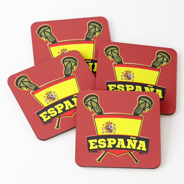 Item preview, Spain Lacrosse Flag Logo, LAX designed and sold by gamefacegear.