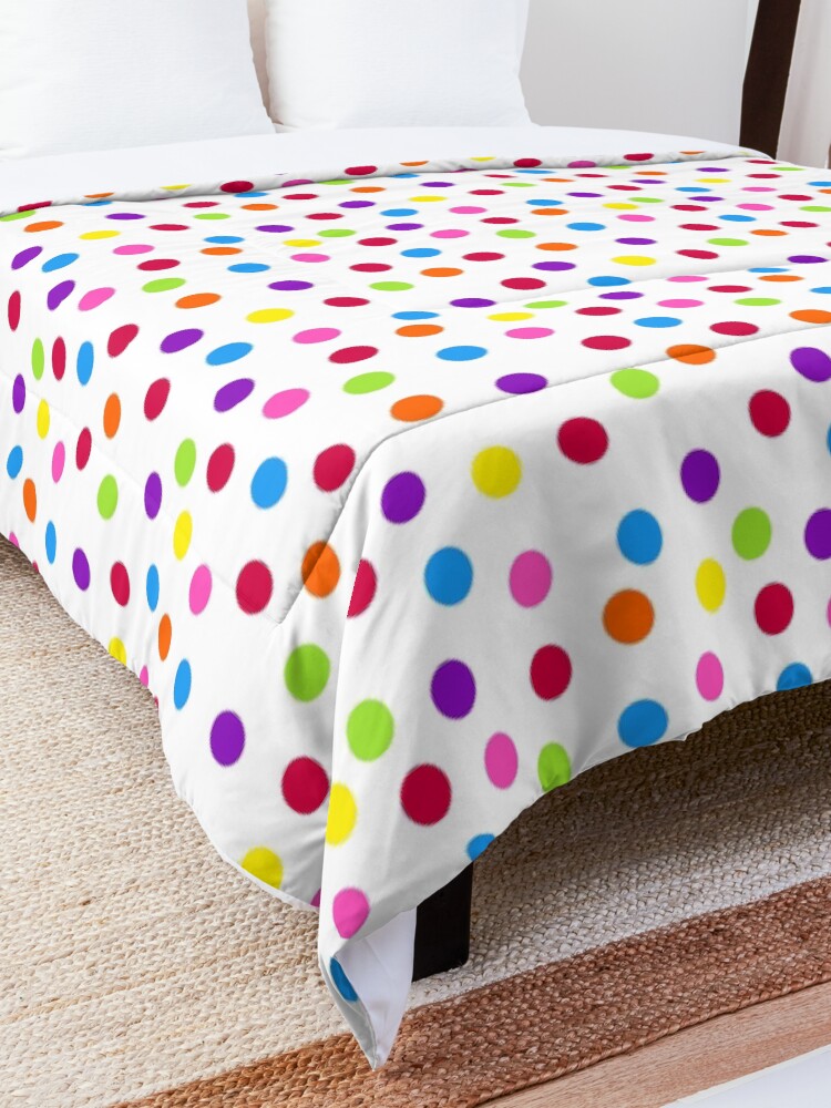 Rainbow dot bedding on sale