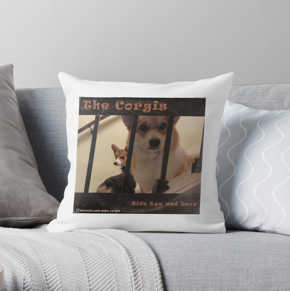 The Corgis Album Cover Throw Pillow