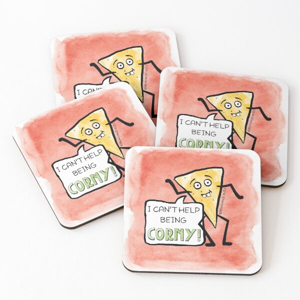 Item preview, Humor Novelty “I Can’t Help Being Corny” Tortilla Chip Illustrated with Background designed and sold by abundance. buzz by Heidi Boyd.