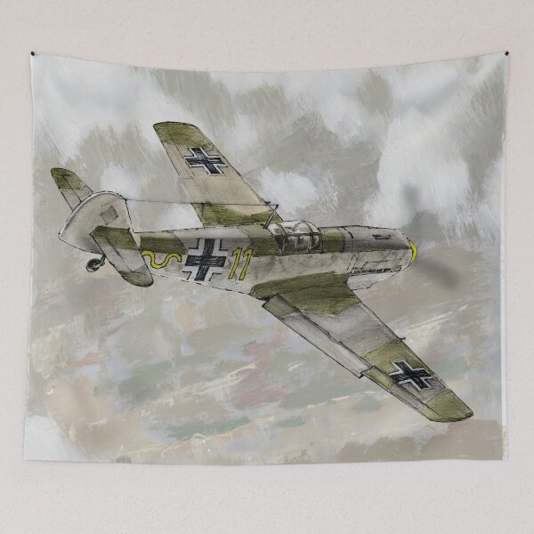 Item preview, Bf-109E Messerschmitt airplane poster by Dennis Weber of ShreddyStudio designed and sold by Dennis Weber.