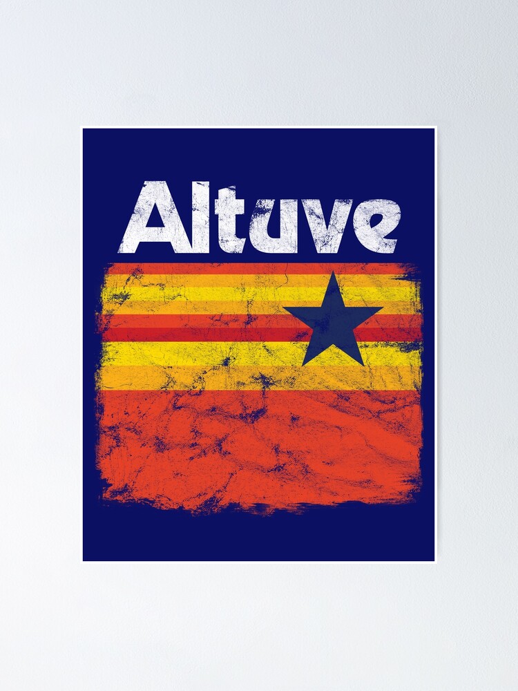 Atuve Retro Houston Astros Logo Parody for Fans Vintage Retro Tequila  Sunrise Throwback Style | Poster