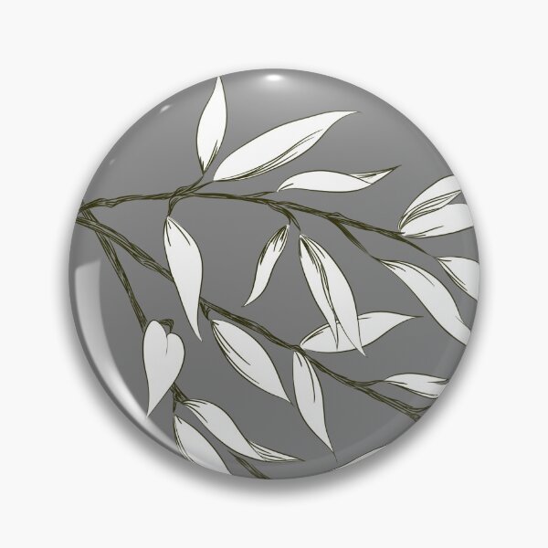 Item preview, White Leaves on Grey designed and sold by Krystal  Thomas.