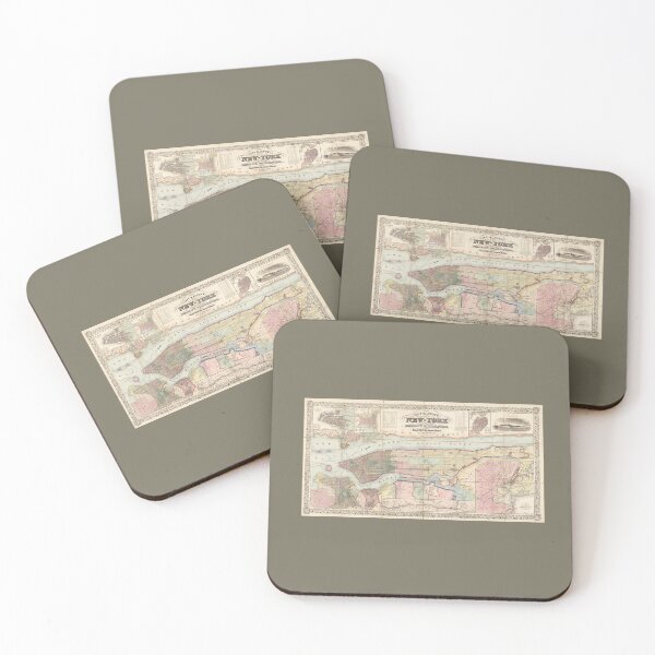 Item preview, Antique New York City, Brooklyn and Williamsburgh Map  designed and sold by FuzzyHoney.