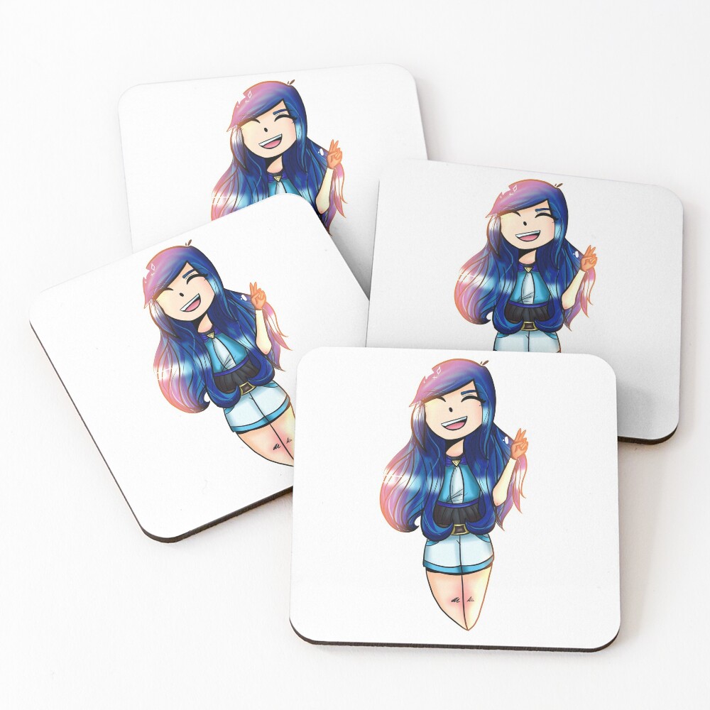 Itsfunneh Coasters Set Of 4 By 0skart0 Redbubble - itsfunneh roblox fan art