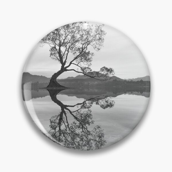 Item preview, Black and White Landscape Wanaka Tree designed and sold by ind3finite.