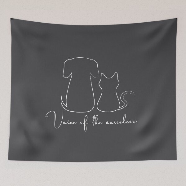 Item preview, Voice of the Voiceless - White Outline (Cat & Dog) designed and sold by theseoddletters.