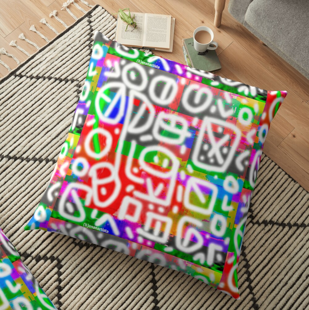 Impulsiveness (tribal digital art) Floor Pillow