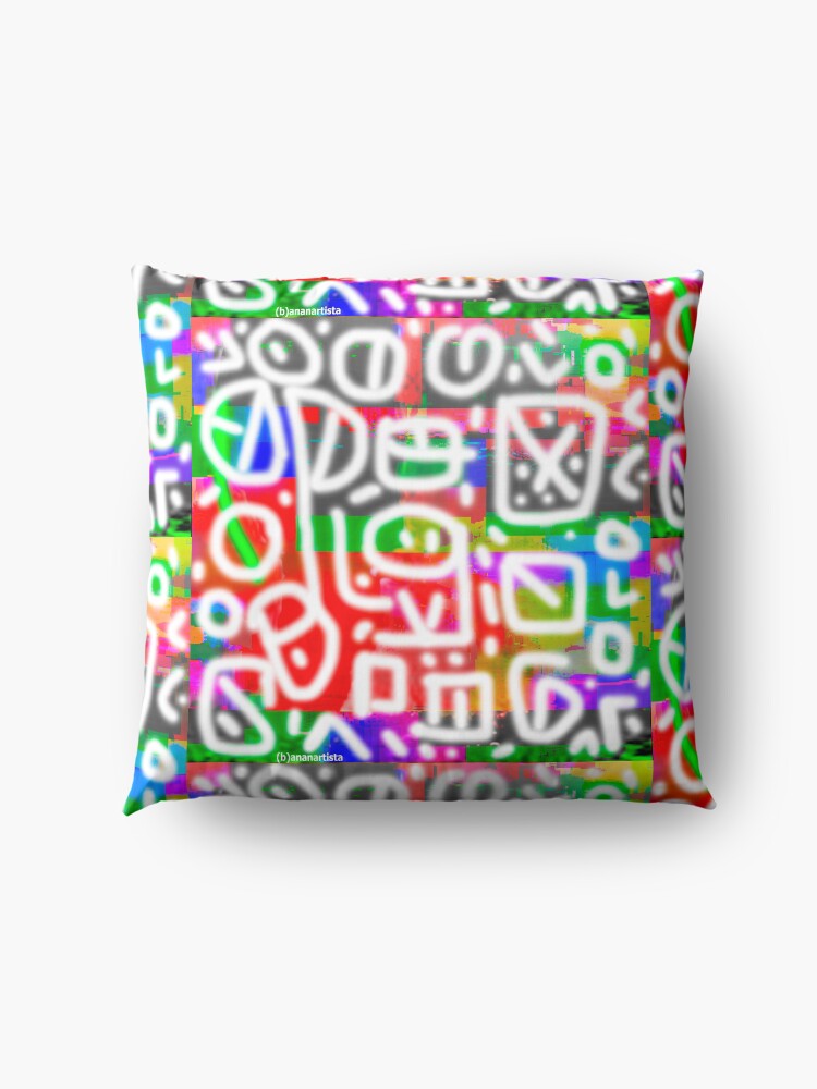 Alternate view of Impulsiveness (tribal digital art) Floor Pillow