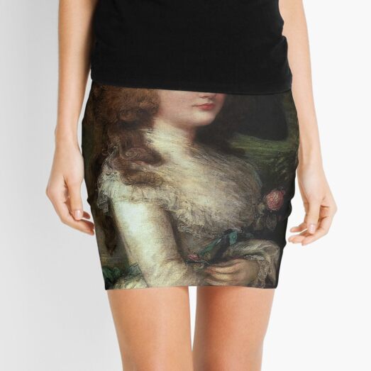 Portrait of Georgiana, Duchess of Devonshire by Thomas Gainsborough Mini Skirt