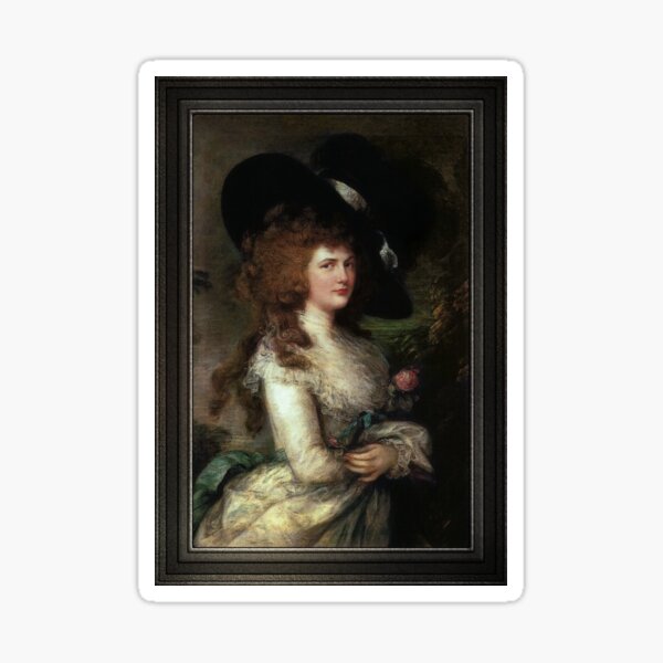 Portrait of Georgiana, Duchess of Devonshire by Thomas Gainsborough Sticker