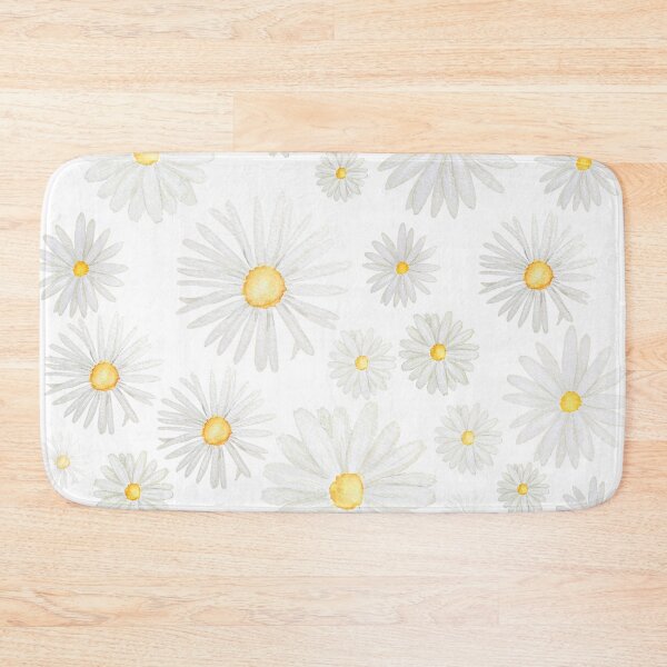 Item preview, hand painted white daisies pattern watercolor  designed and sold by SelenePaintings .