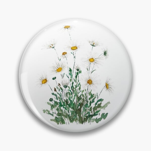 Item preview, hand painted white Margaret daisy watercolor  designed and sold by ColorandColor.