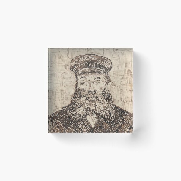 Van Gogh Postman Drawing Acrylic Block