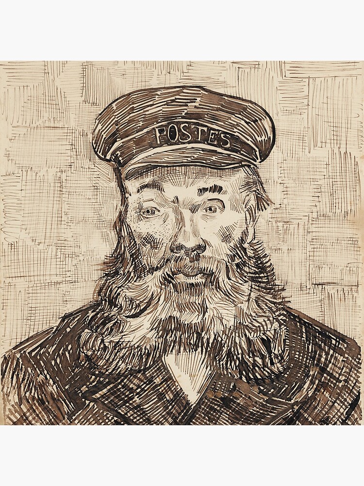 Van Gogh Postman Drawing by VintageArchive