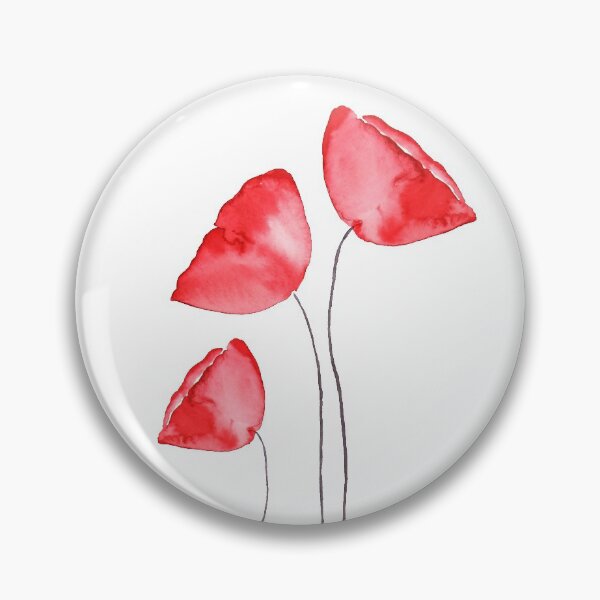 Item preview, hand painted red poppy watercolor  designed and sold by ColorandColor.