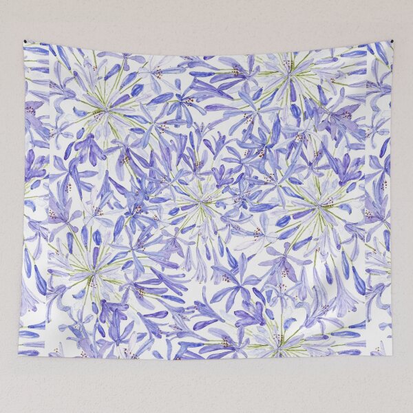 Item preview, purple blue African Lily watercolor  designed and sold by ColorandColor.