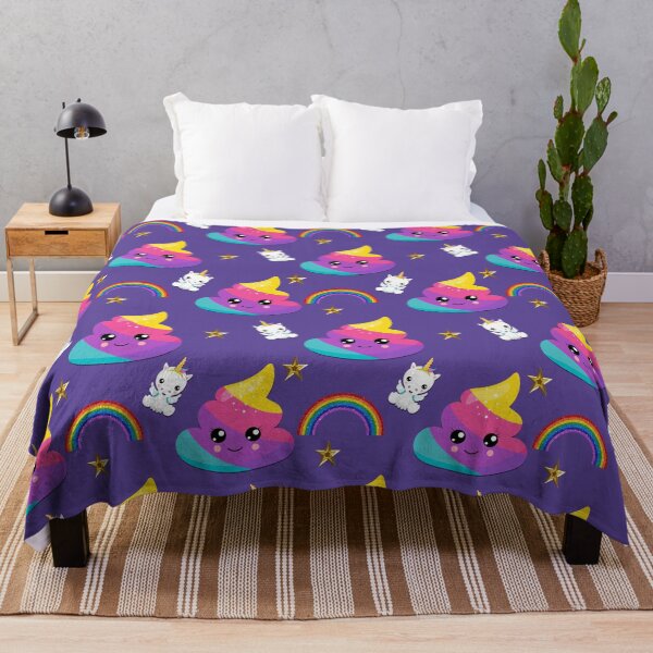 Item preview, Pretty Rainbow Unicorn Poo on Blue designed and sold by GraphicAllusion.