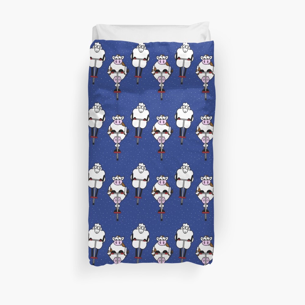 Over The Moon - Pogo Fun Duvet Cover