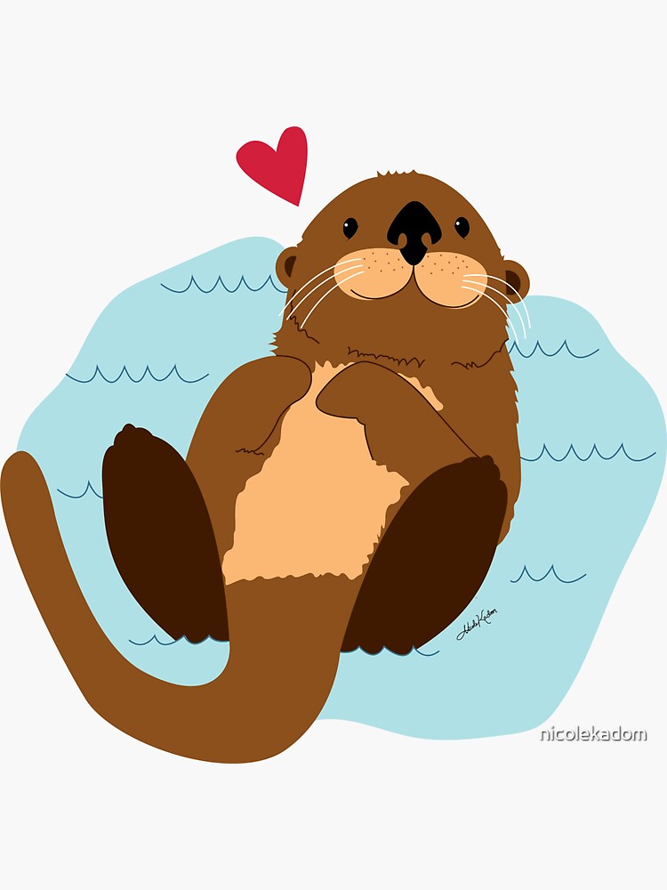 River Otter Die Cut Vinyl Sticker - Waterproof Decal For Cars & Laptops