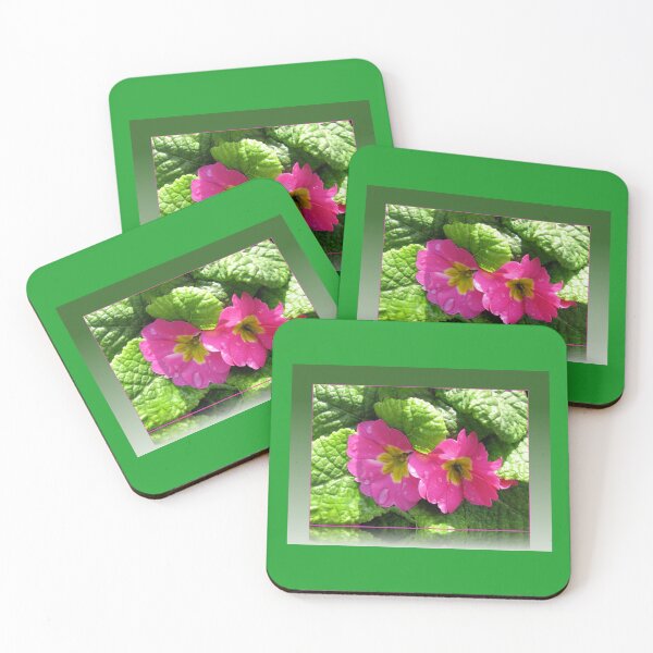 Item preview, Raindrops on Pink Primrose Pair designed and sold by BlueMoonRose.