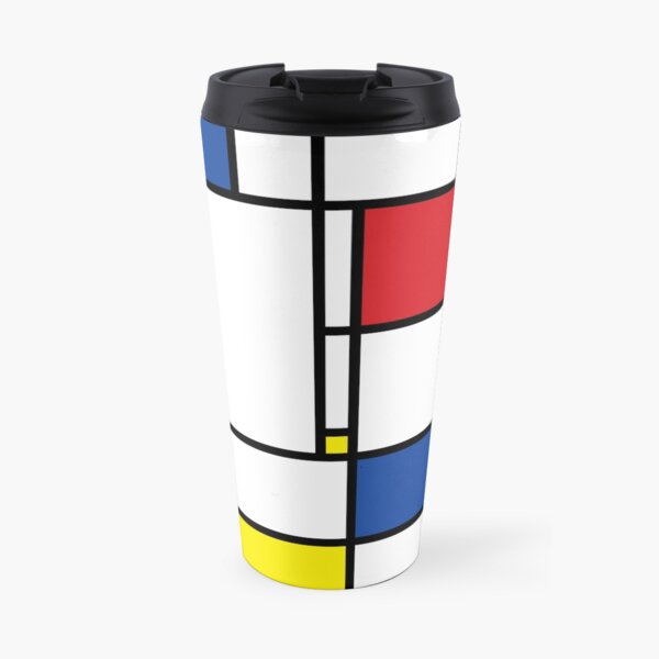 Mondrian Minimalist De Stijl Modern Art I.I © fatfatin Travel Mug