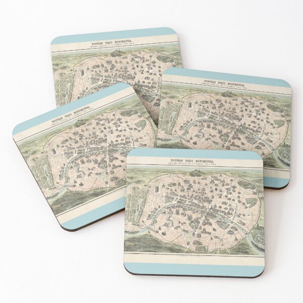 Item preview, Antique Monuments of Paris / Paris Map designed and sold by FuzzyHoney.