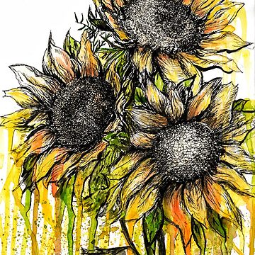 Watercolor Sunflower Canvas Print