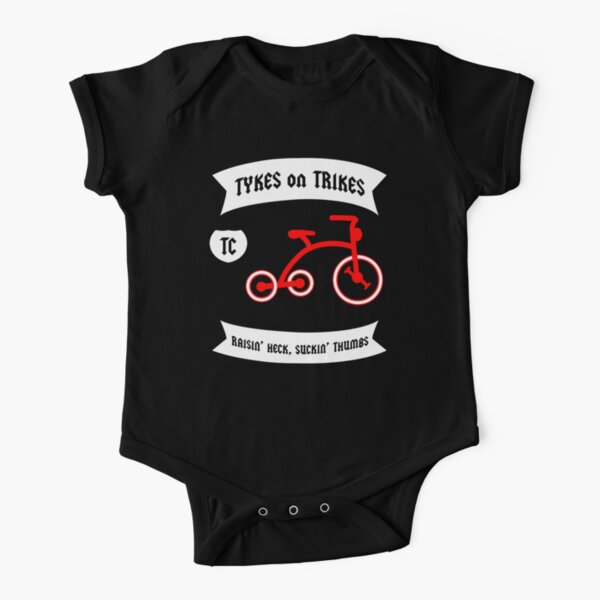 Tykes on Trikes Tricycle Gang (for kids and kids at heart) Short Sleeve Baby One-Piece
