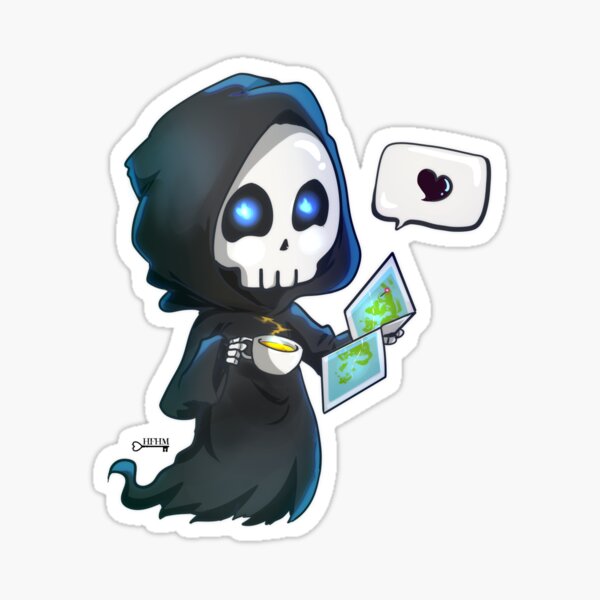 The Character of Death from Radley's Home  Sticker