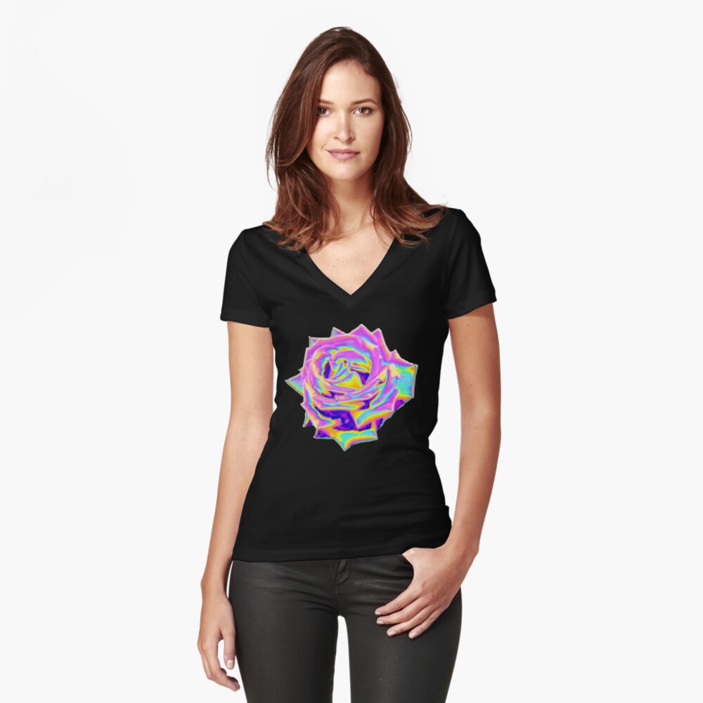 Item preview, Fitted V-Neck T-Shirt designed and sold by dinaaaaaah.