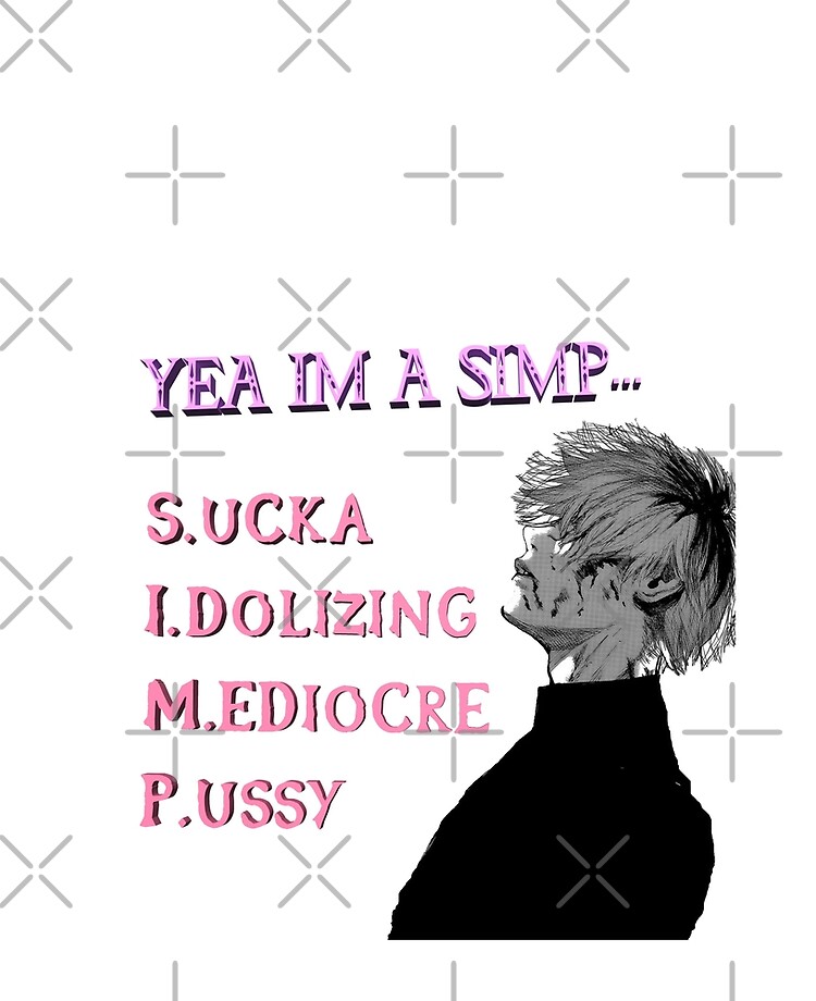 Simp Sad Japanese Anime Aesthetic Funny Meme Ipad Case Skin By Poserboy Redbubble