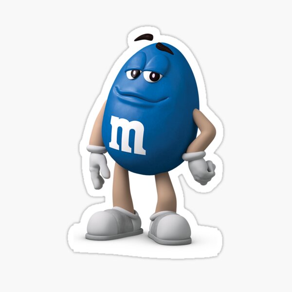 Sexy blue M&M  Sticker for Sale by Lagoonar