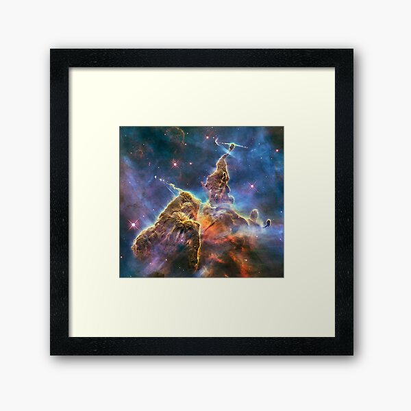 Beauty of our Universe. Hubble captures view of Mystic Mountain Framed Art Print