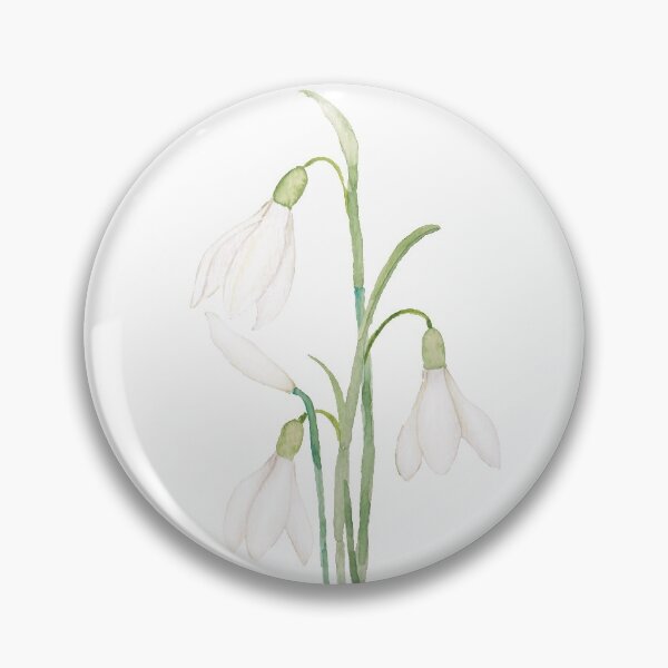 Item preview, hand painted angelic snowdrop flowers watercolor designed and sold by SelenePaintings .