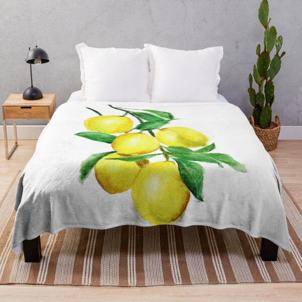 Item preview, hand painted yellow lemon watercolor designed and sold by ColorandColor.