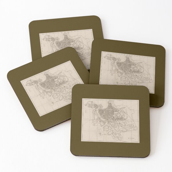 Item preview, Antique Map of Rome / Rome Map designed and sold by FuzzyHoney.