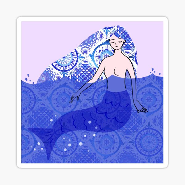 Mermaid In the summer Sticker